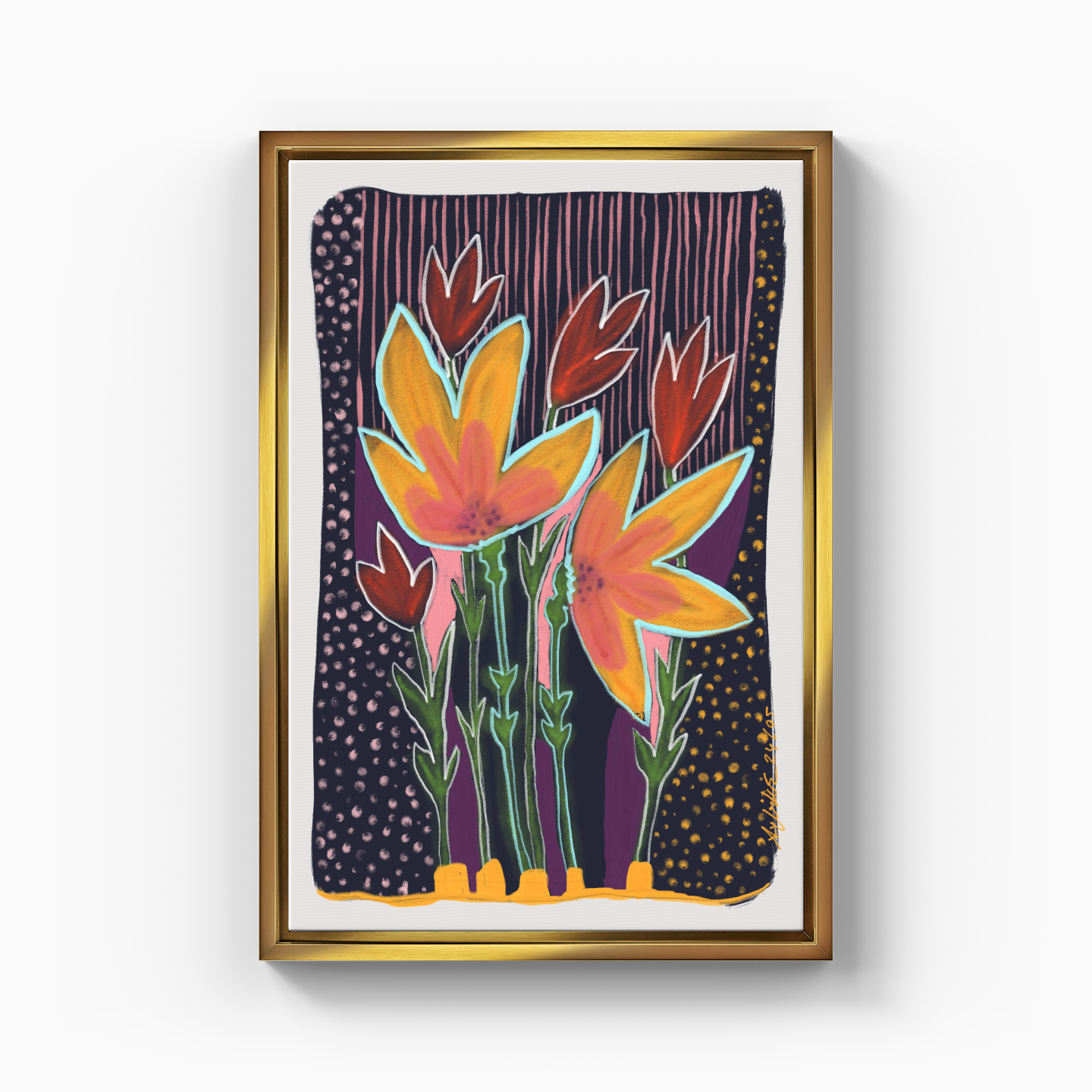 Nightfloral - Kanvas Tablo