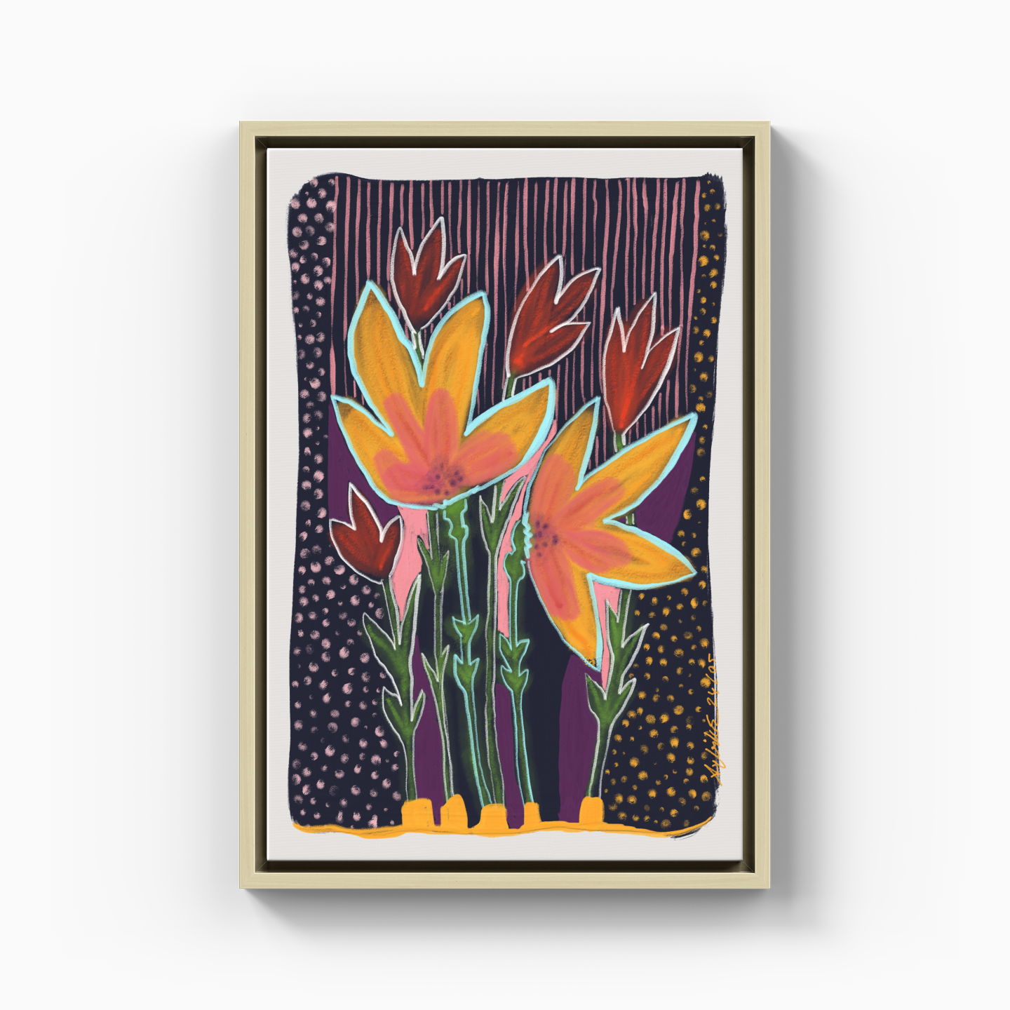 Nightfloral - Kanvas Tablo