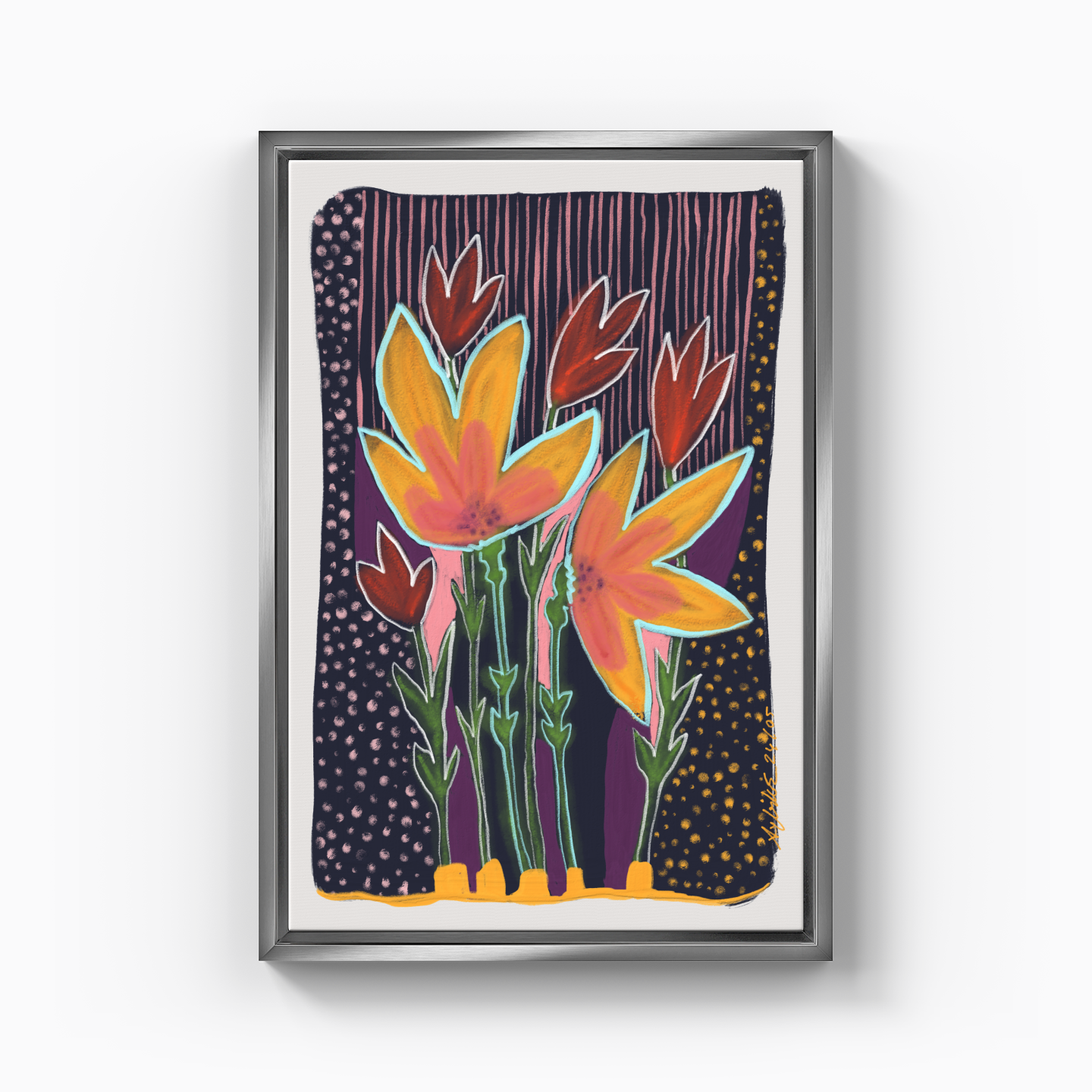 Nightfloral - Kanvas Tablo