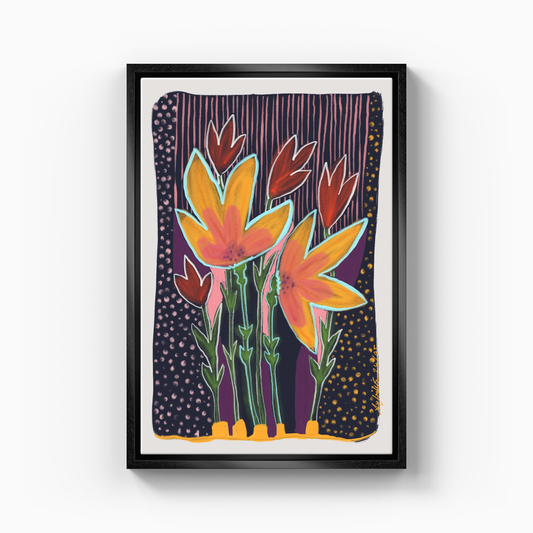 Nightfloral - Kanvas Tablo