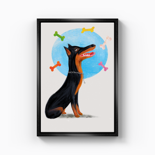 Doberman - Kanvas Tablo