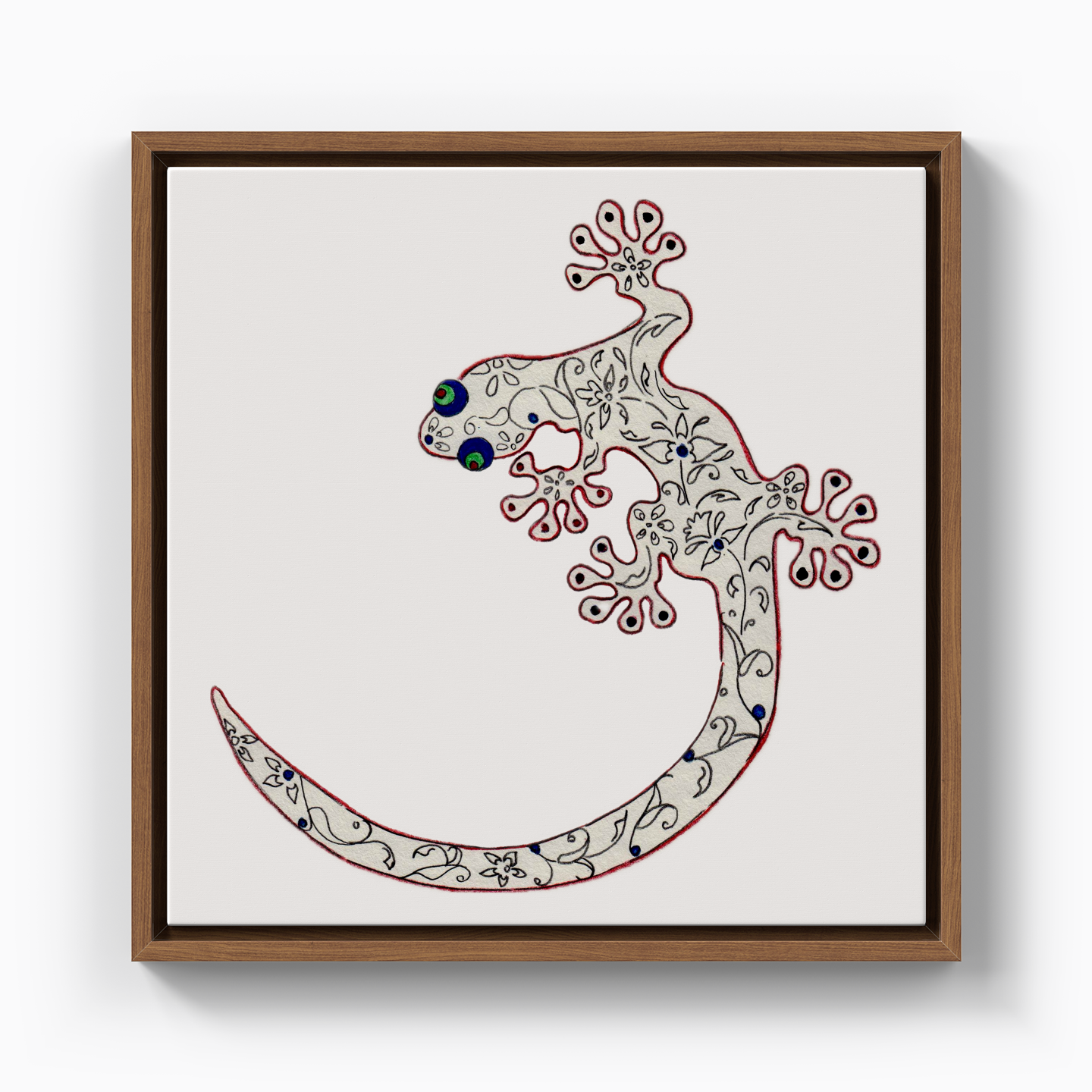 kertenkele - Kanvas Tablo