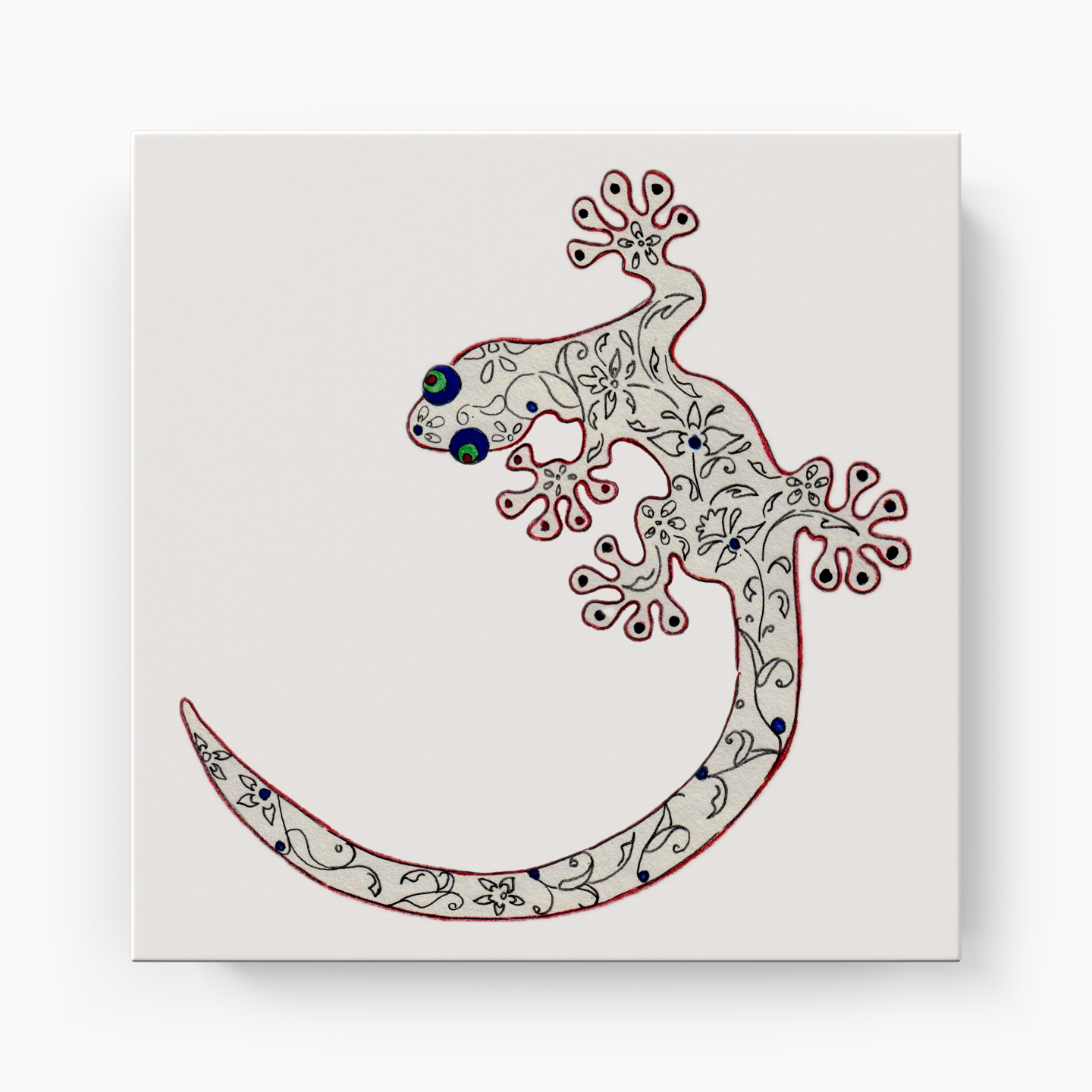 kertenkele - Kanvas Tablo