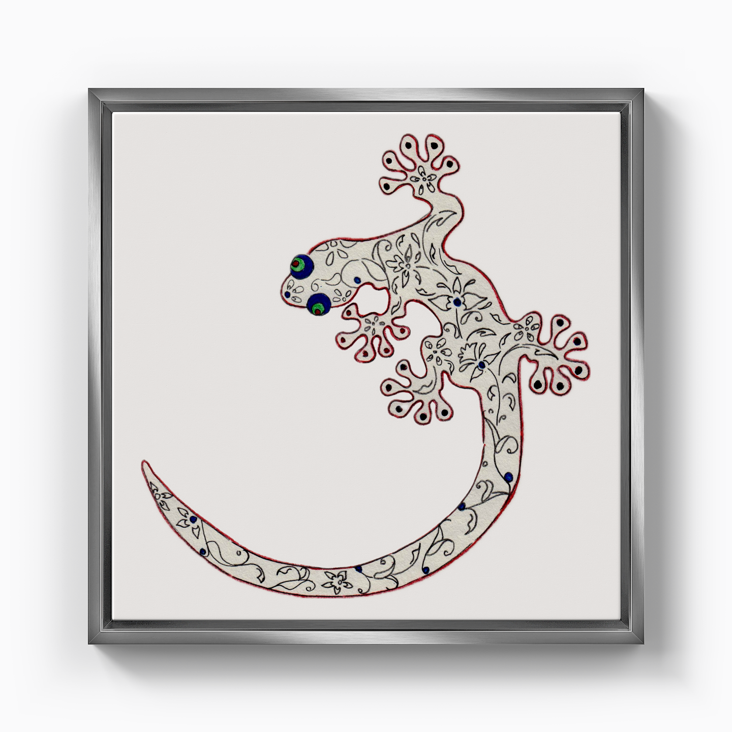 kertenkele - Kanvas Tablo