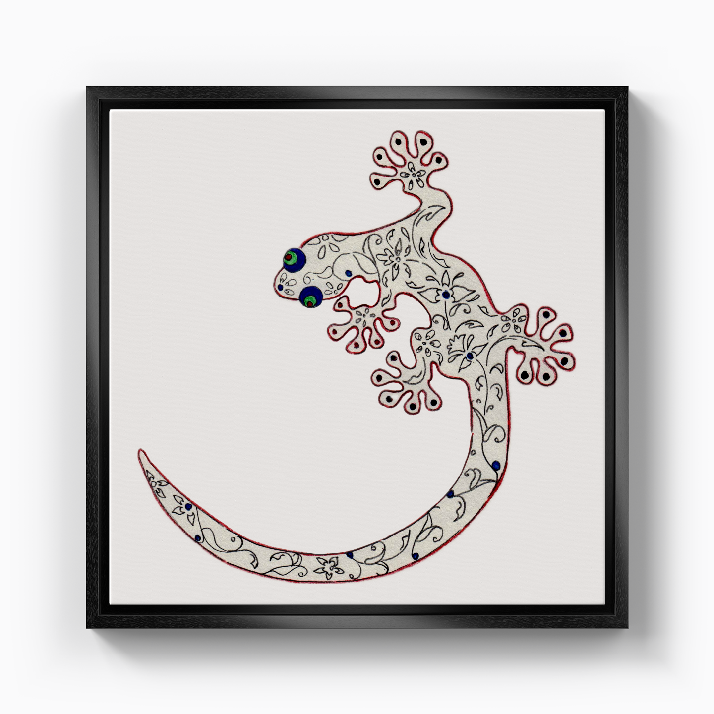 kertenkele - Kanvas Tablo