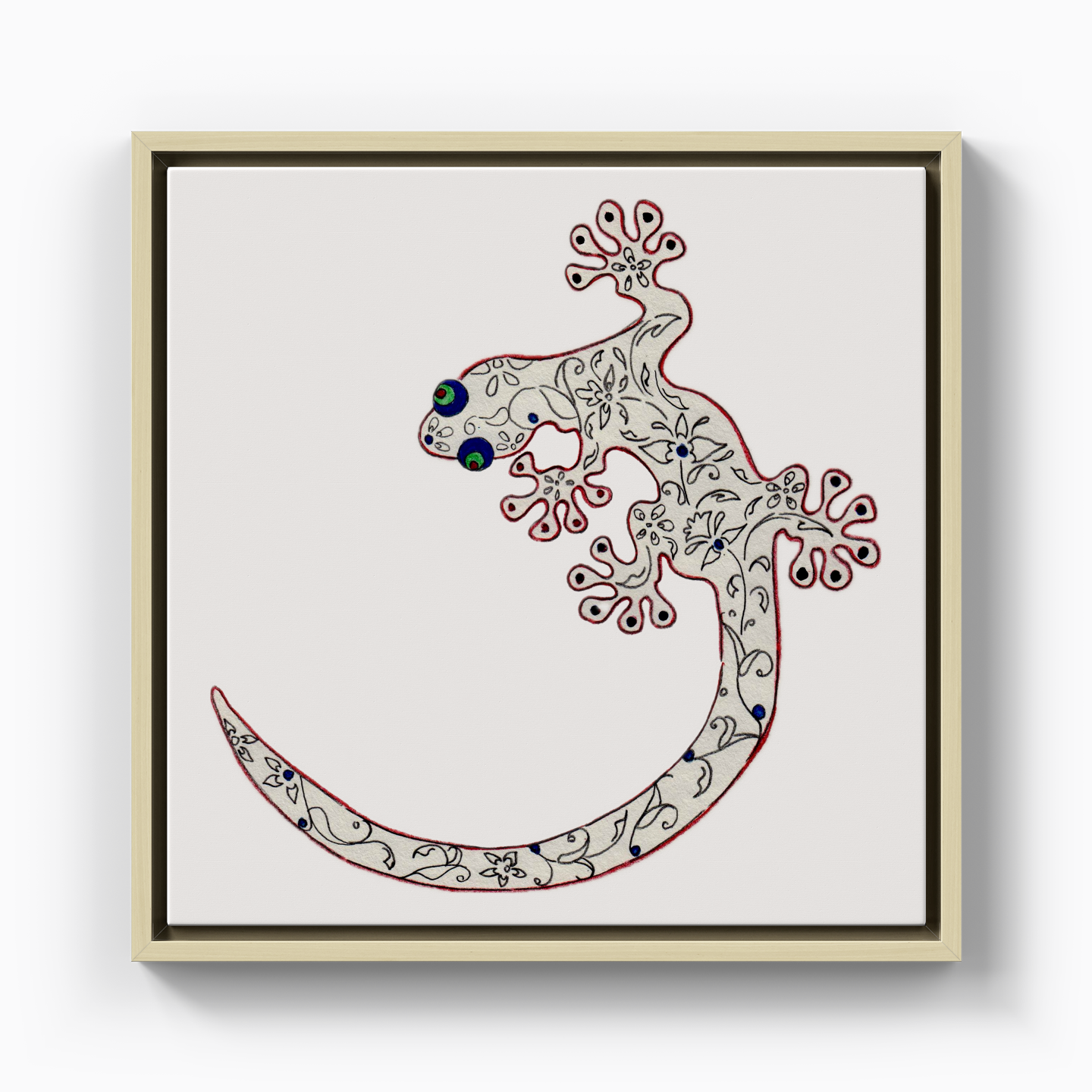 kertenkele - Kanvas Tablo