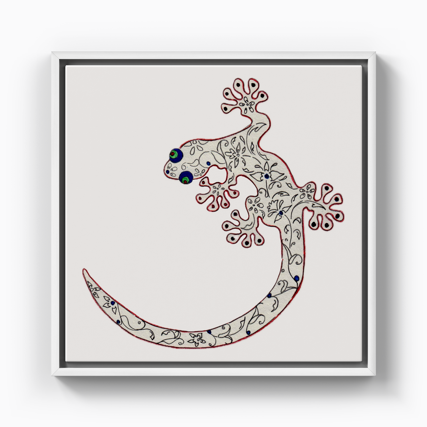 kertenkele - Kanvas Tablo