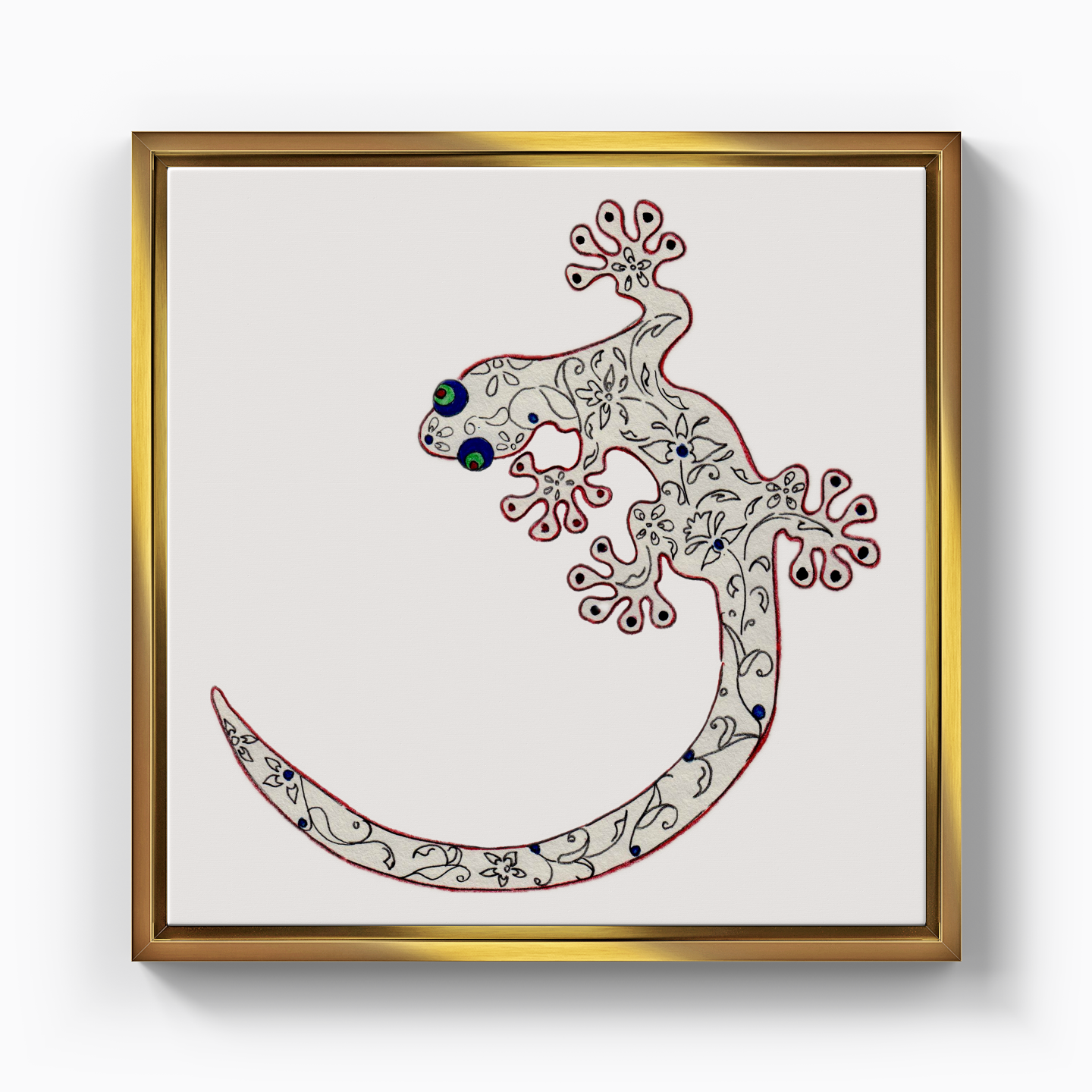 kertenkele - Kanvas Tablo