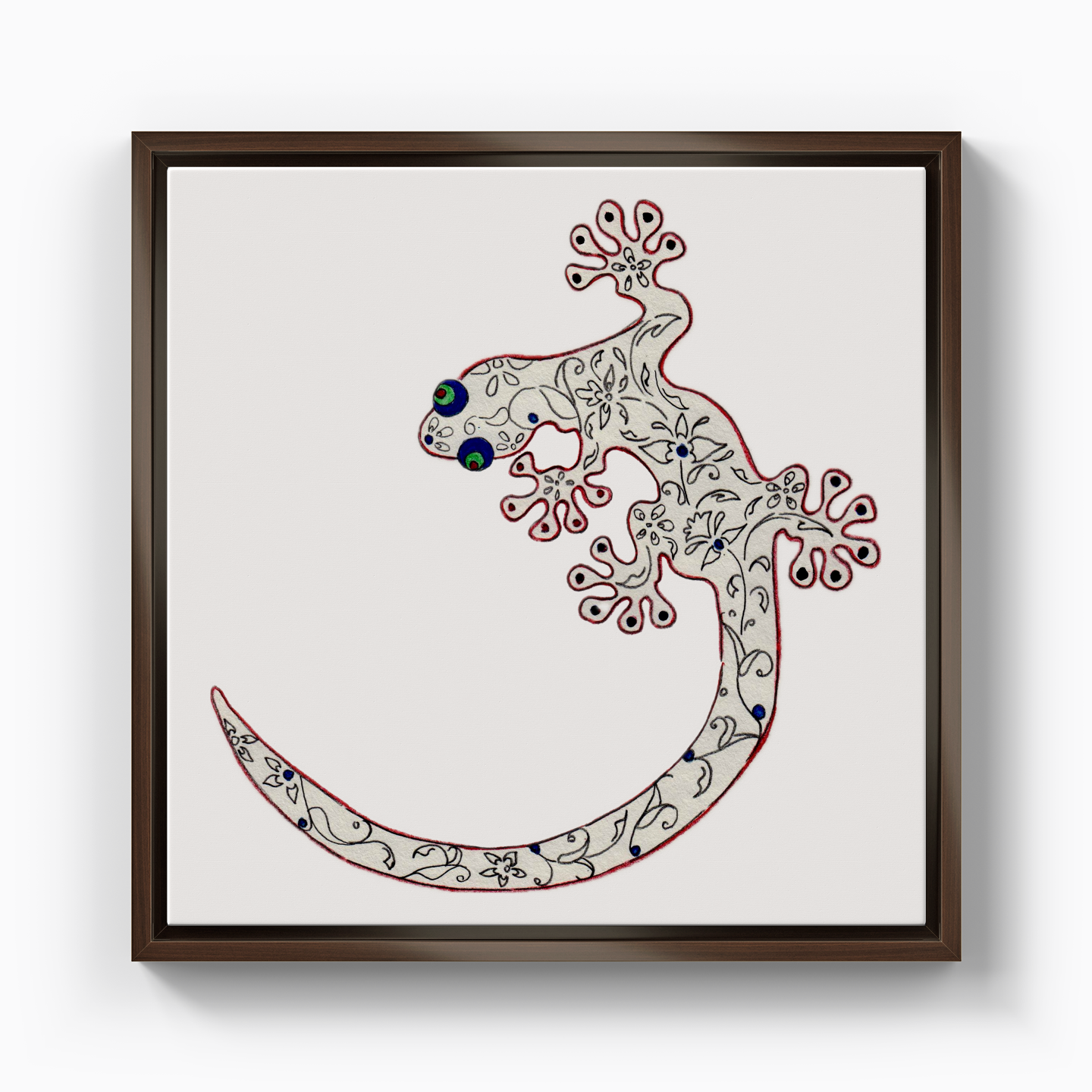 kertenkele - Kanvas Tablo