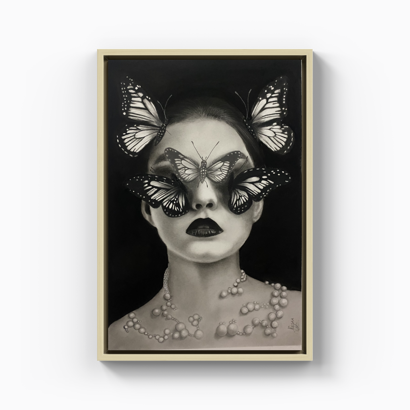 Kelebek Kadın - Kanvas Tablo