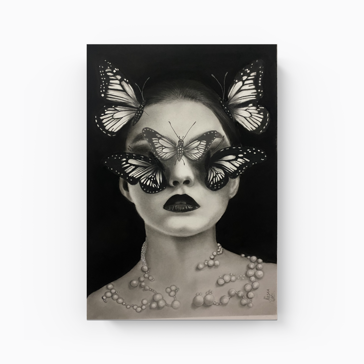 Kelebek Kadın - Kanvas Tablo