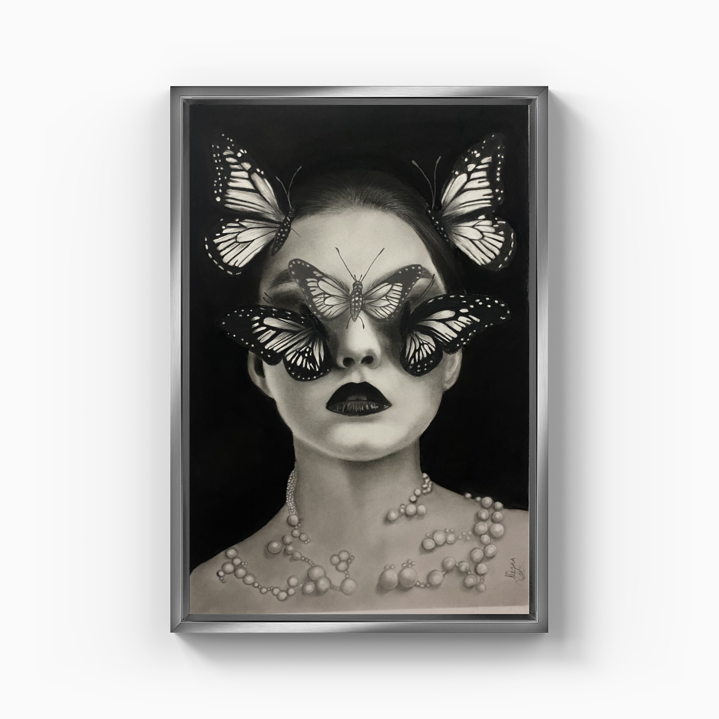 Kelebek Kadın - Kanvas Tablo