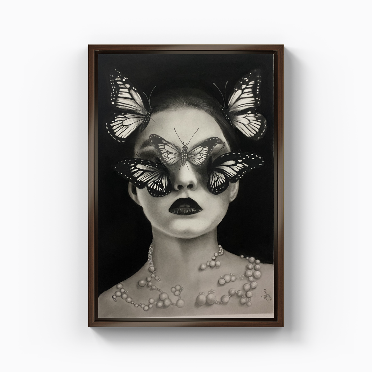 Kelebek Kadın - Kanvas Tablo