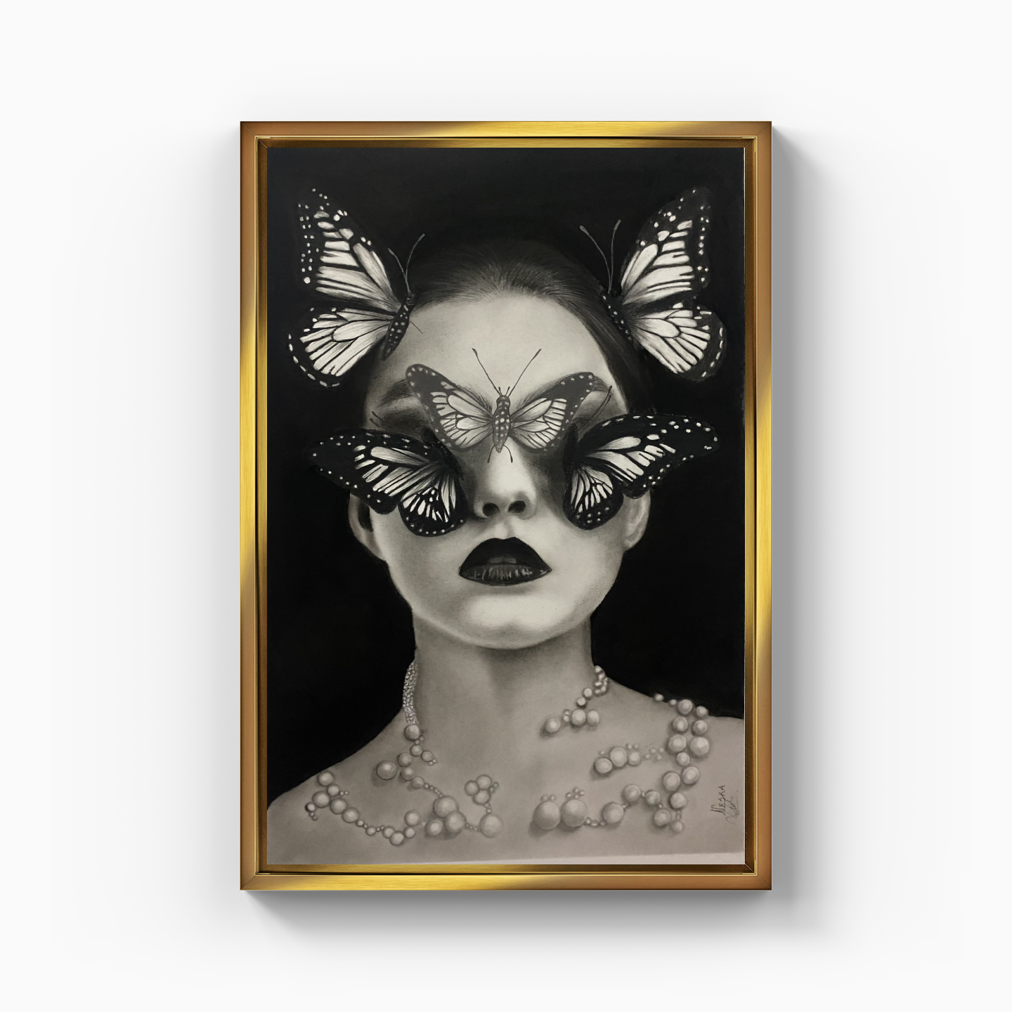 Kelebek Kadın - Kanvas Tablo