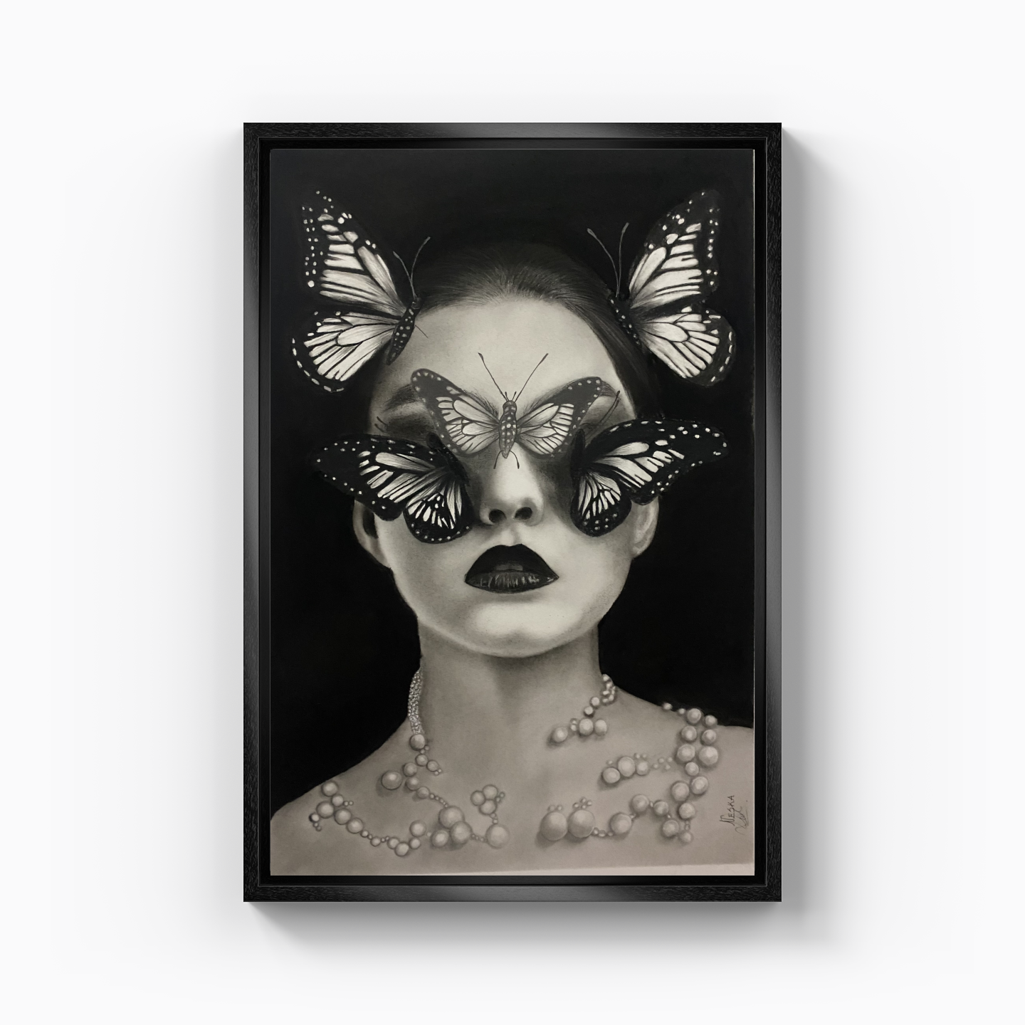 Kelebek Kadın - Kanvas Tablo