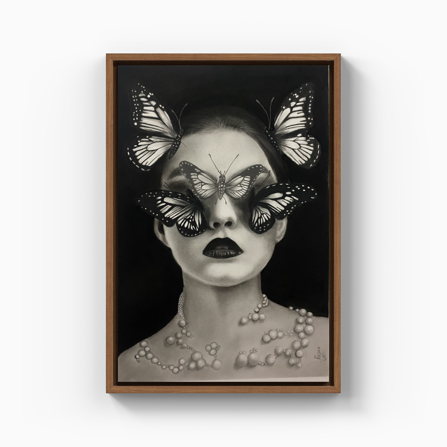 Kelebek Kadın - Kanvas Tablo