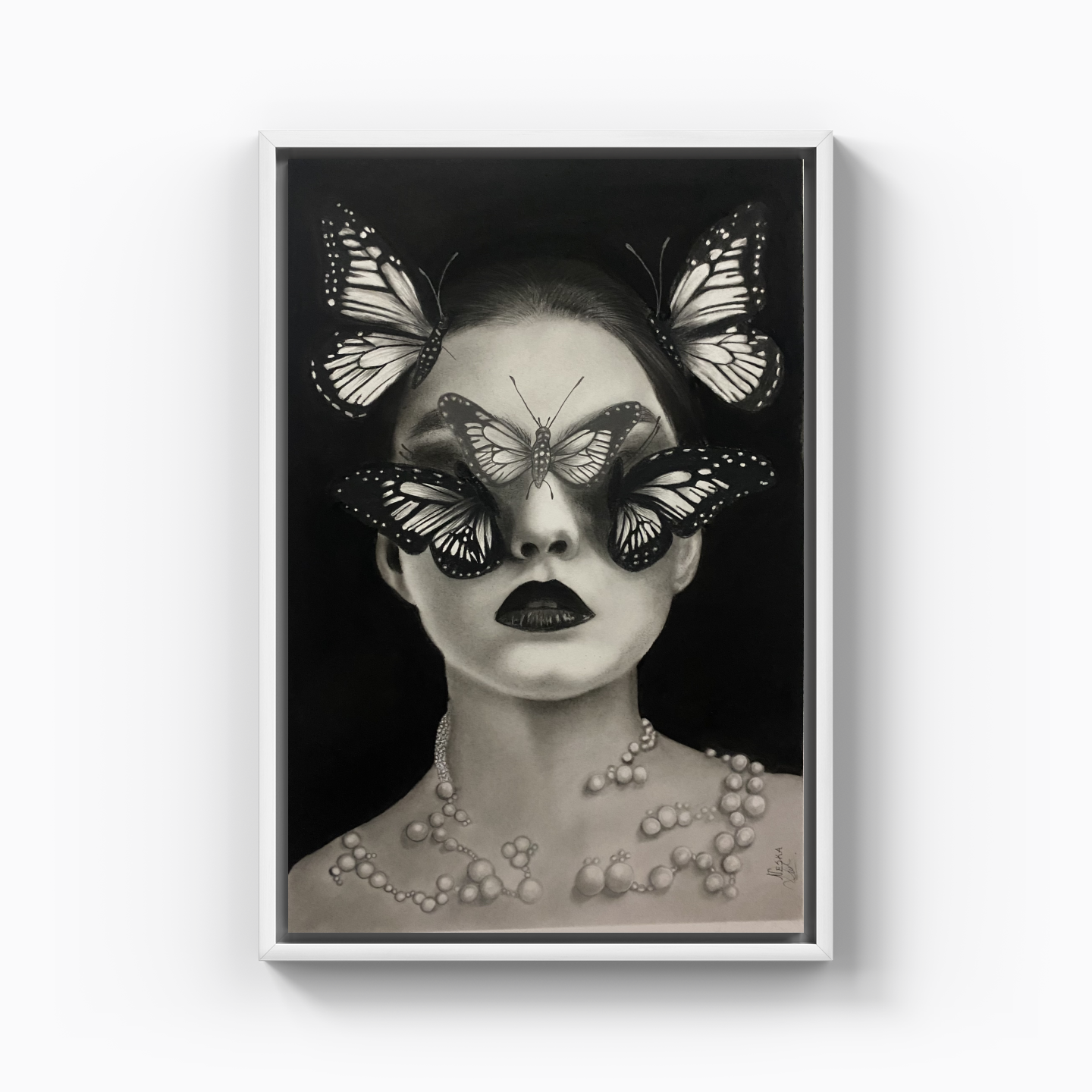 Kelebek Kadın - Kanvas Tablo