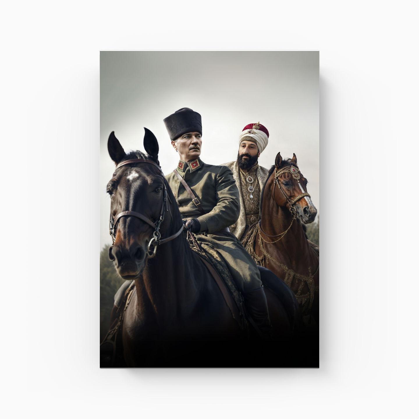 Atatürk ve Fatih Sultan Mehmet (AI) - Kanvas Tablo