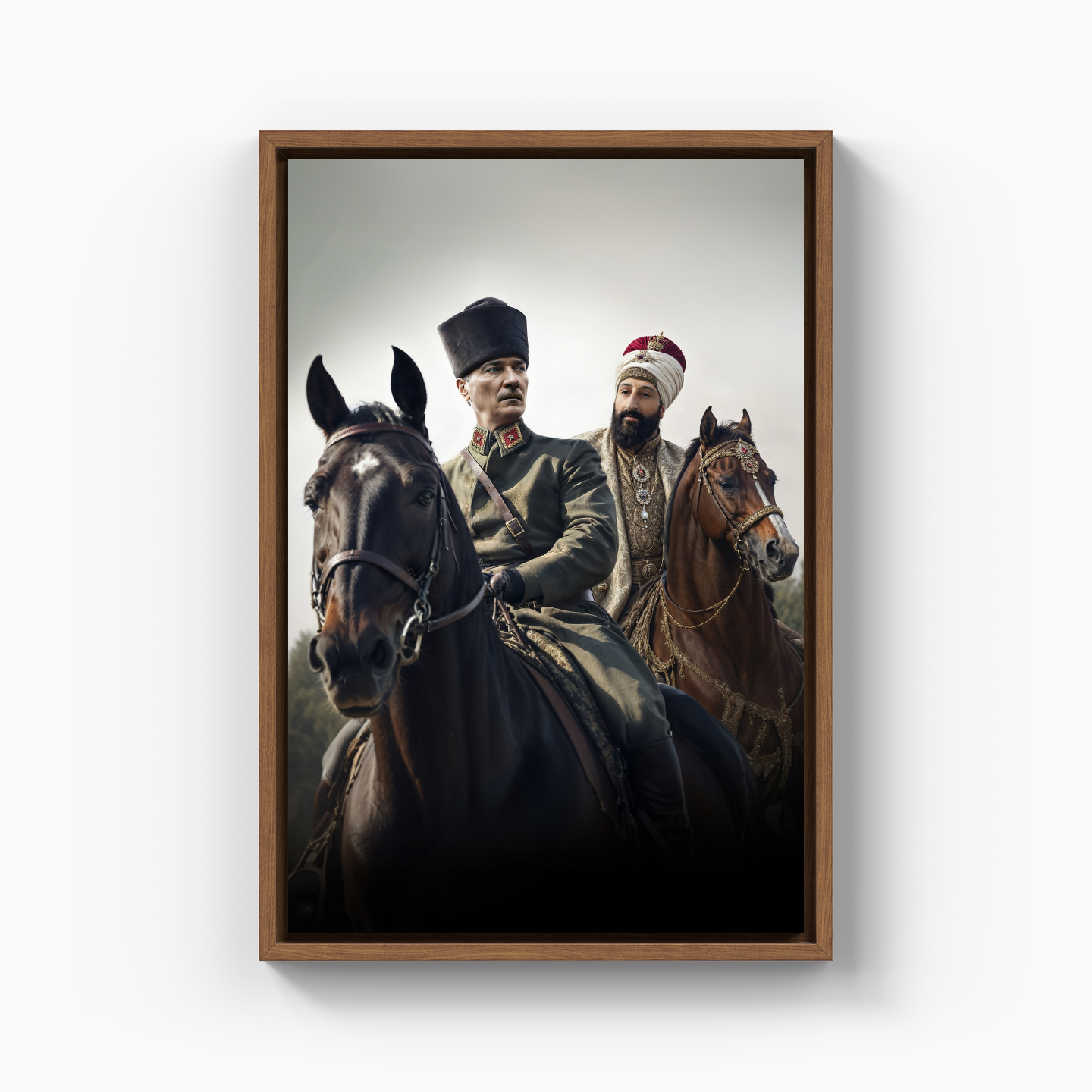 Atatürk ve Fatih Sultan Mehmet (AI) - Kanvas Tablo