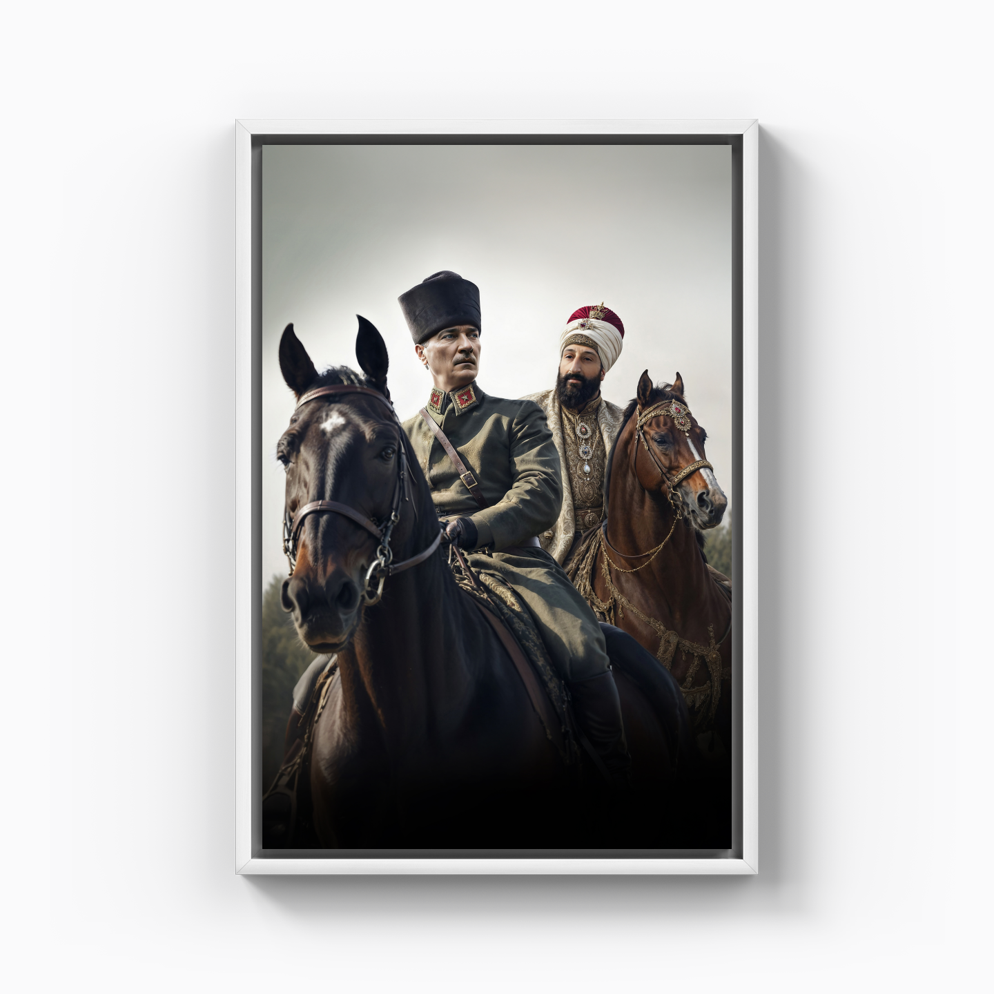 Atatürk ve Fatih Sultan Mehmet (AI) - Kanvas Tablo