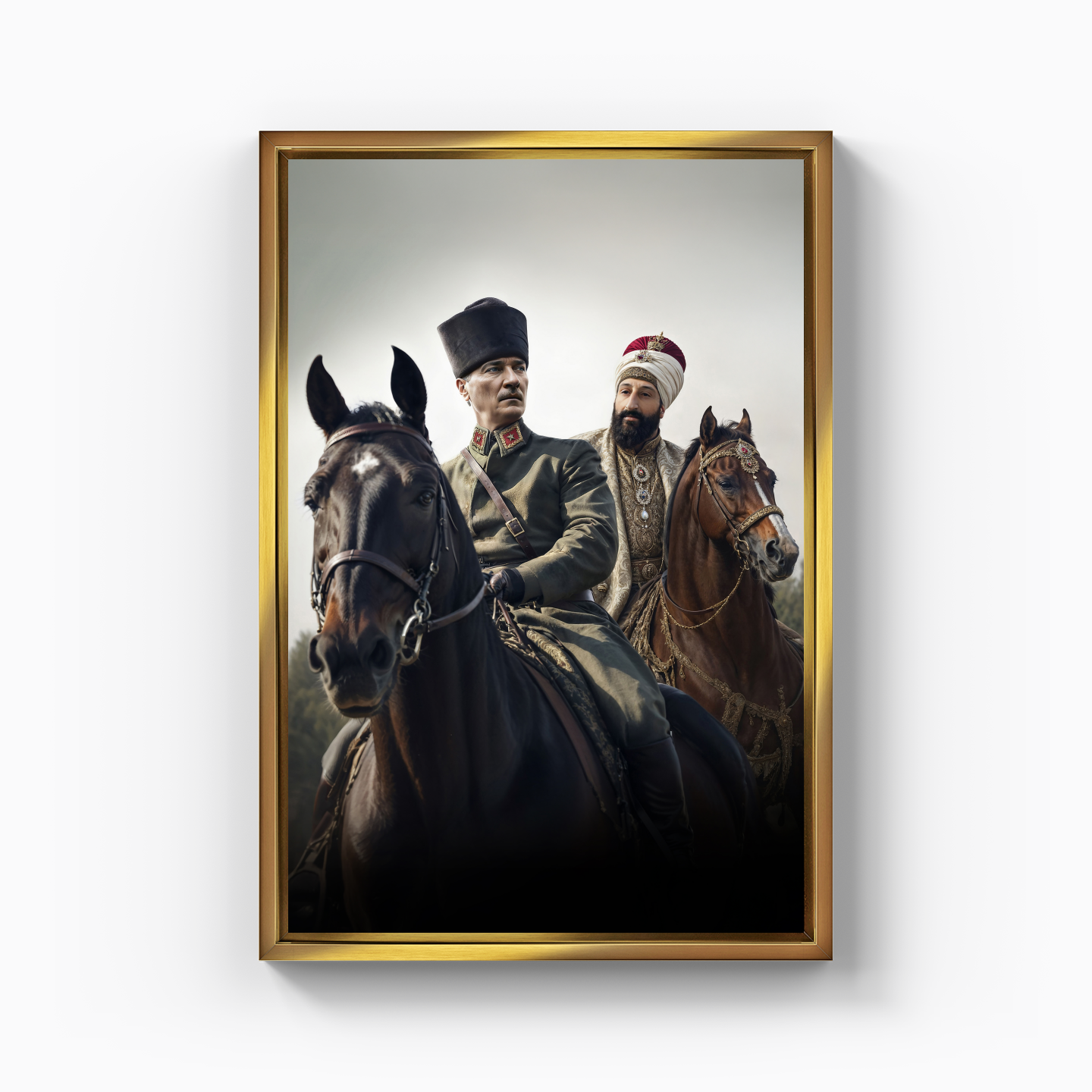 Atatürk ve Fatih Sultan Mehmet (AI) - Kanvas Tablo