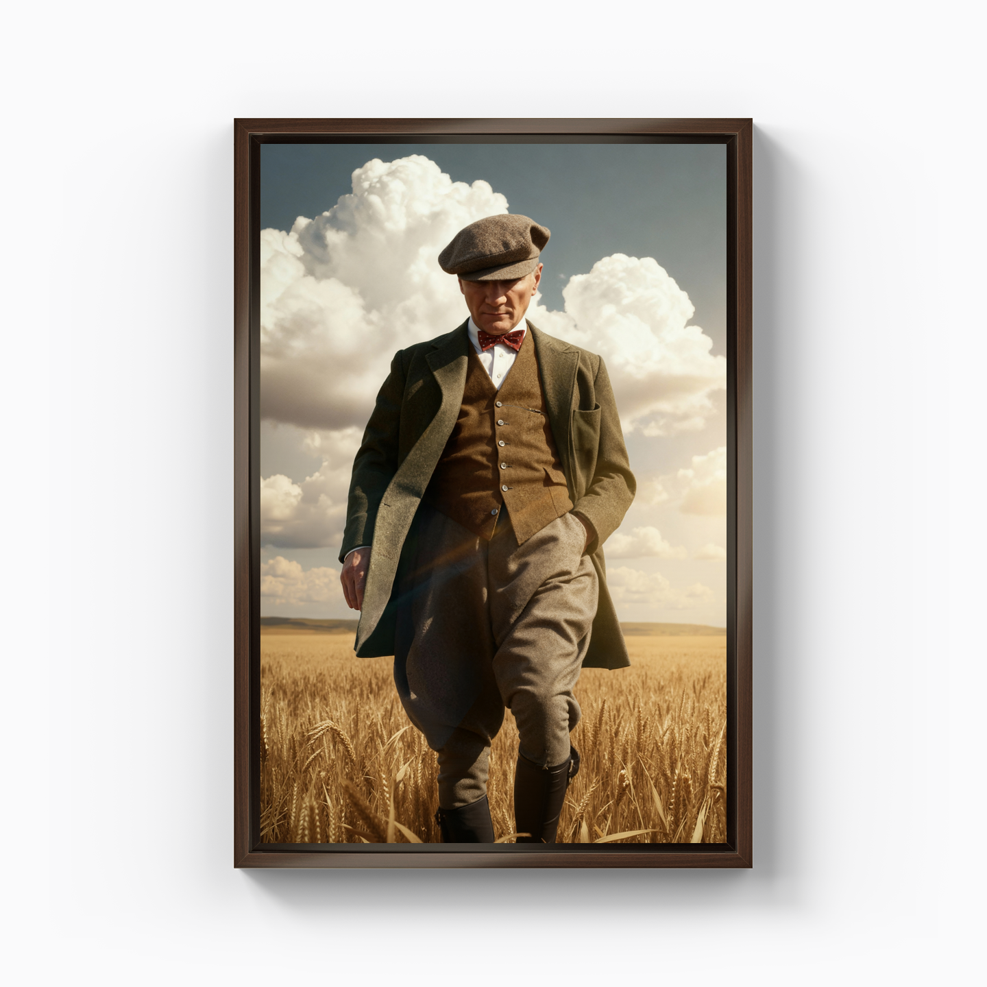 Atatürk Buğday Tarlasında - Kanvas Tablo