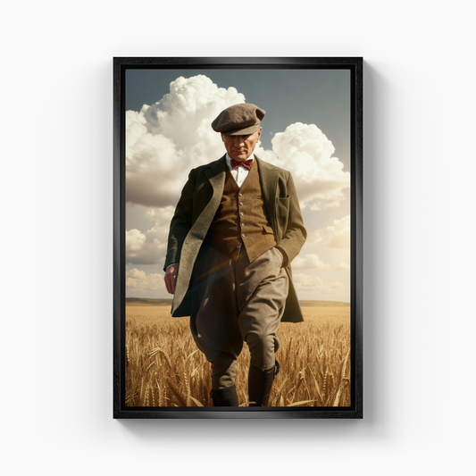 Atatürk Buğday Tarlasında - Kanvas Tablo