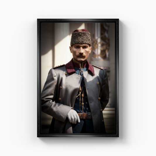 Kolağası Mustafa Kemal, 1910 - Kanvas Tablo