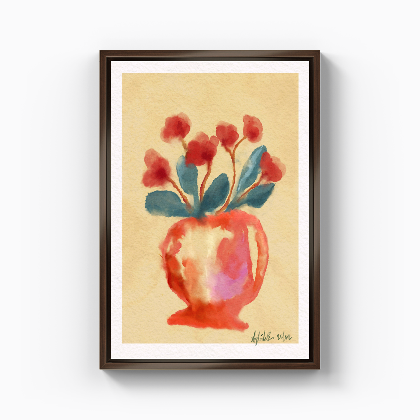 Watercolorfloral - Kanvas Tablo