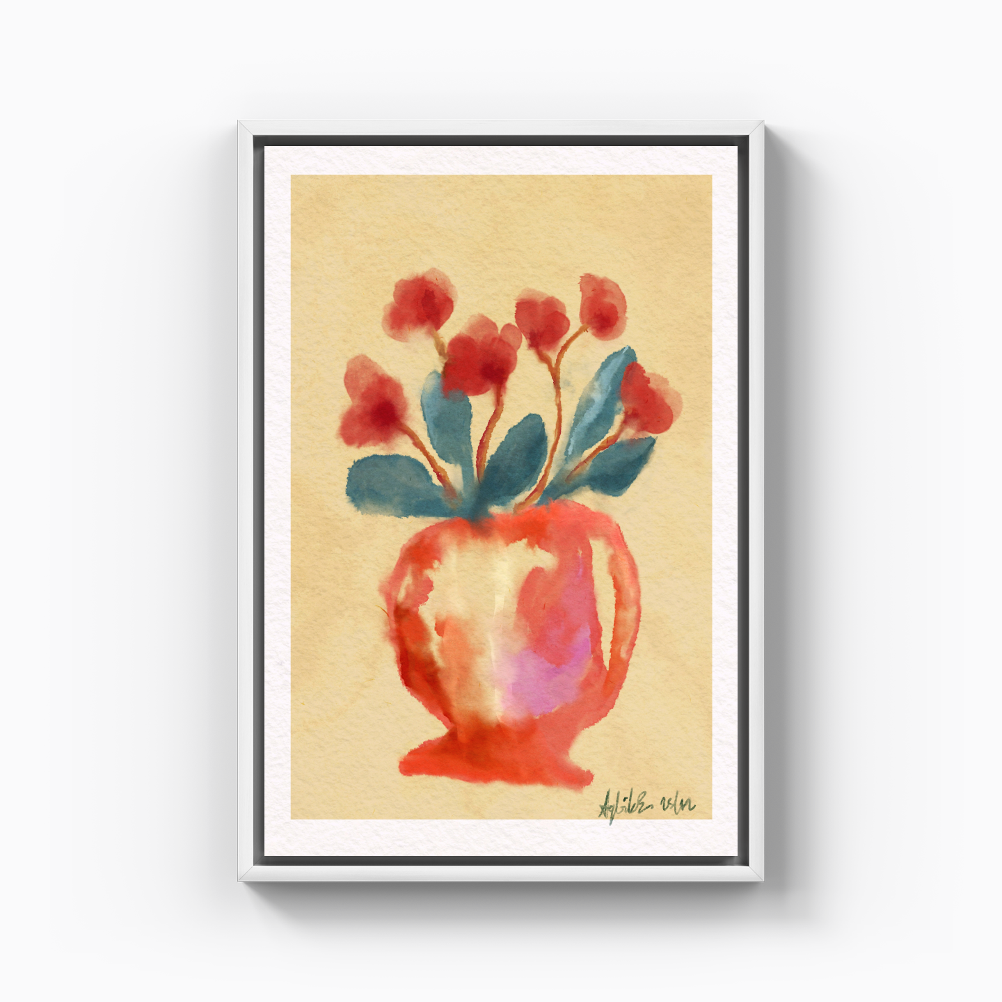 Watercolorfloral - Kanvas Tablo