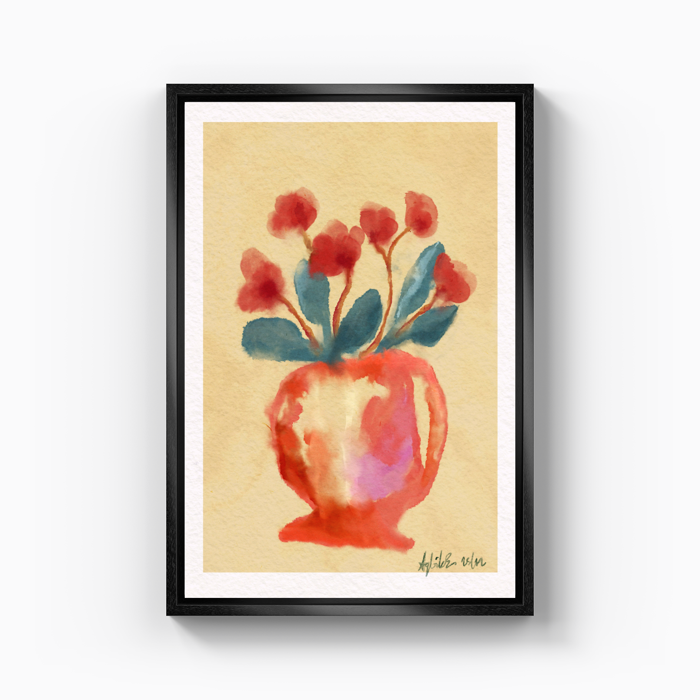 Watercolorfloral - Kanvas Tablo