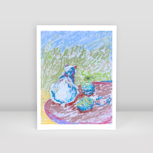 Masada Bir Kedi - Art Print