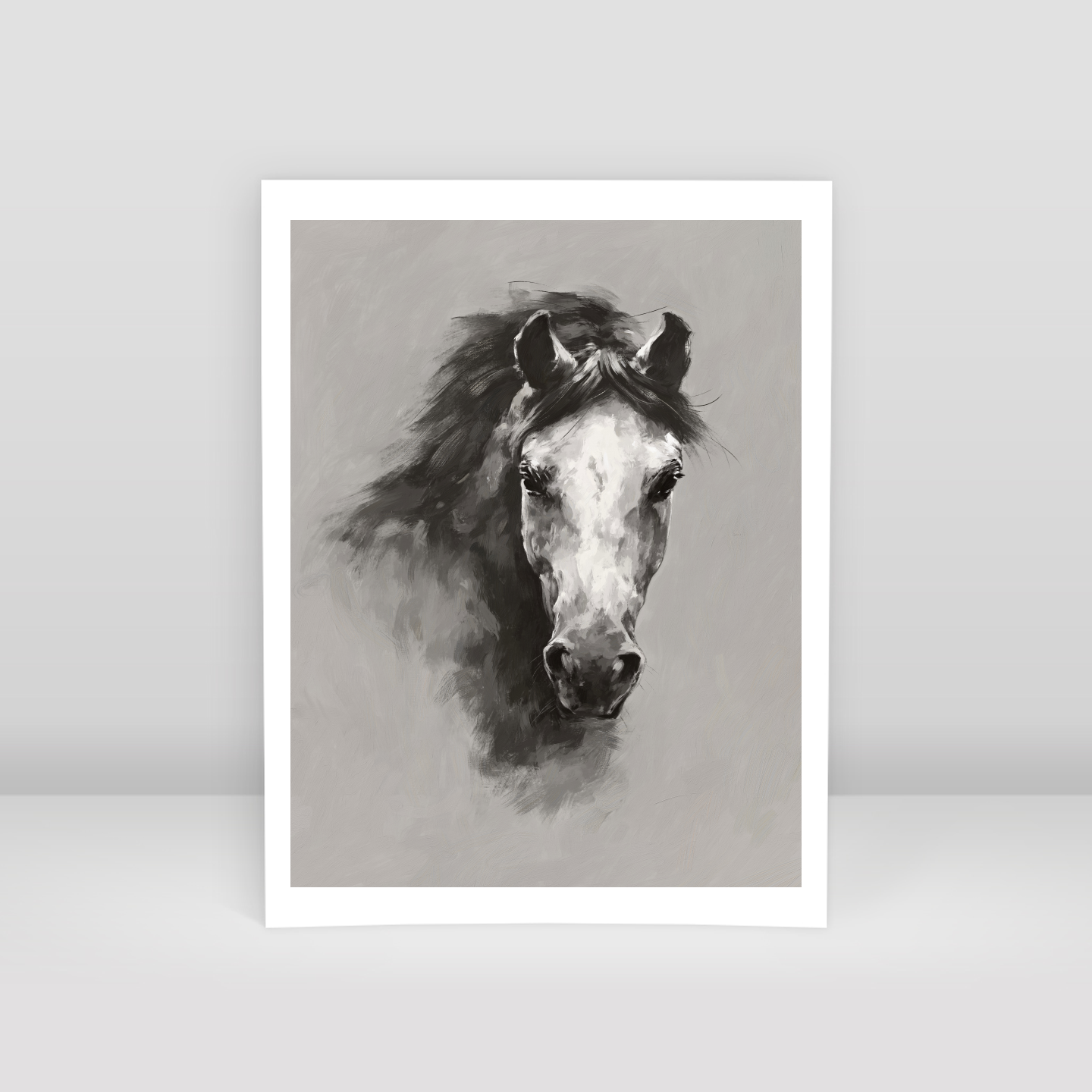 White Hors - Art Print