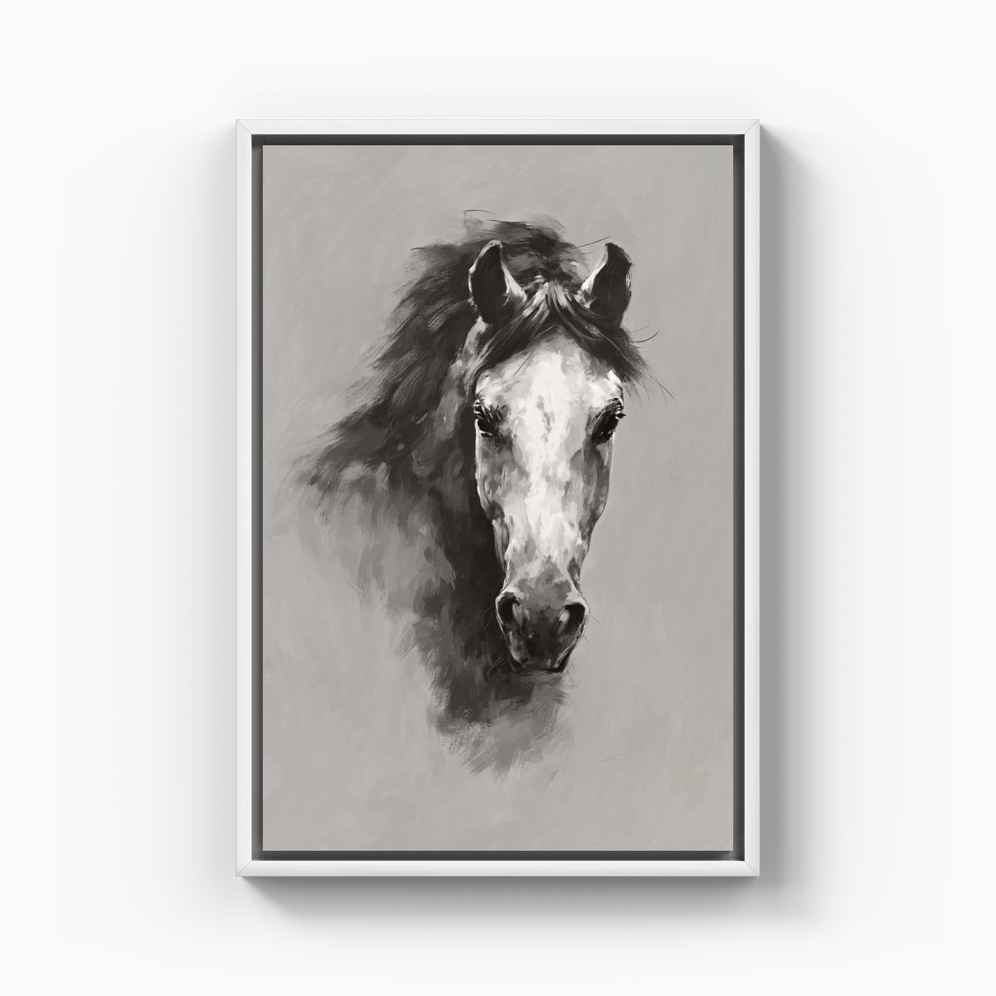 White Hors - Kanvas Tablo