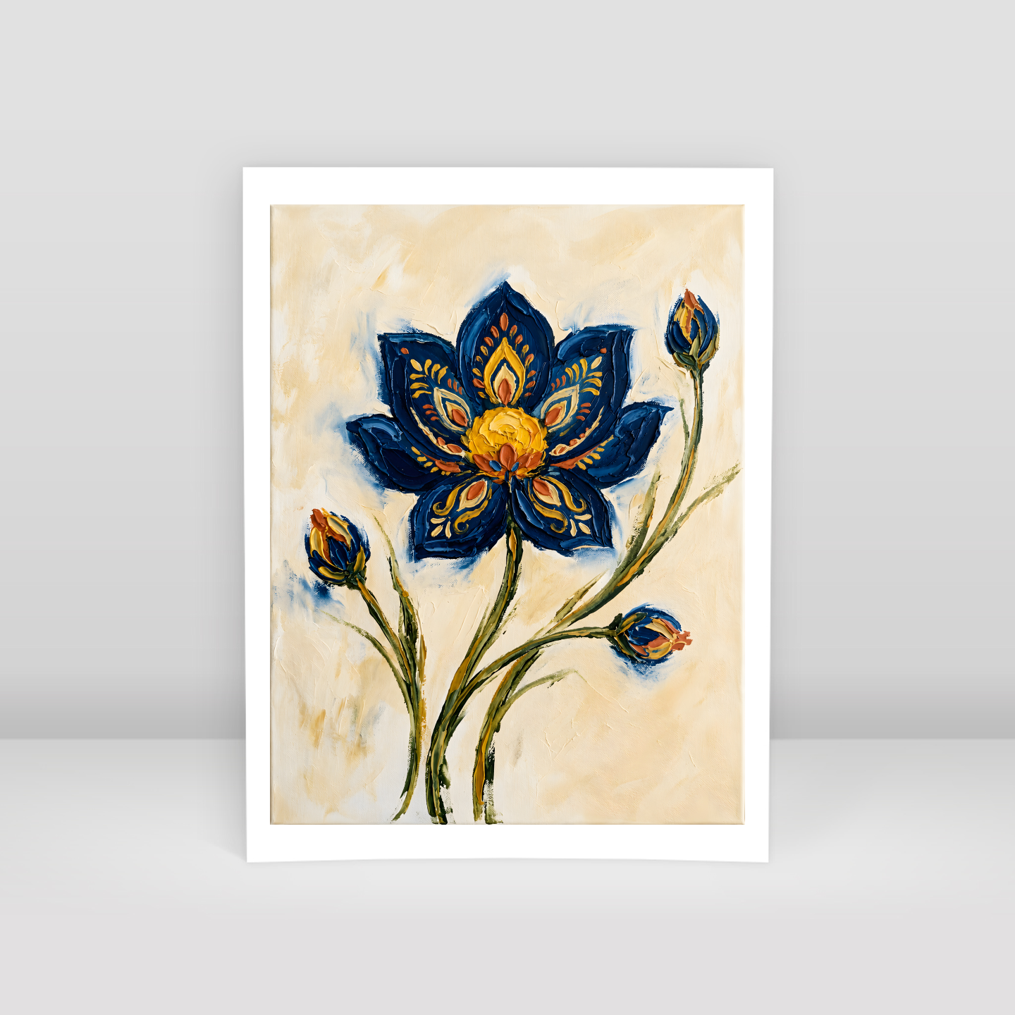 Altın Yürekli Mavi - Art Print