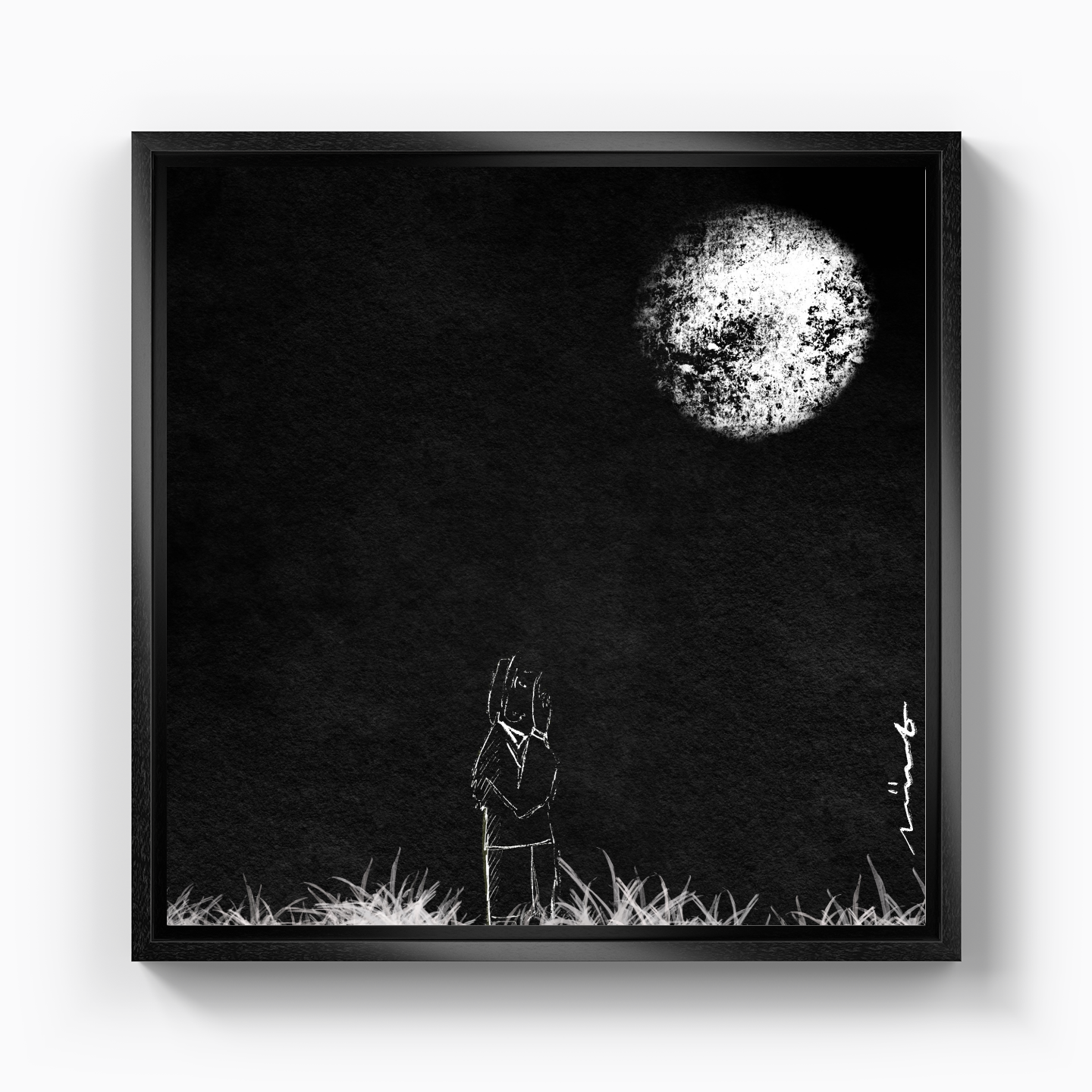 I wish I was the moon - Kanvas Tablo