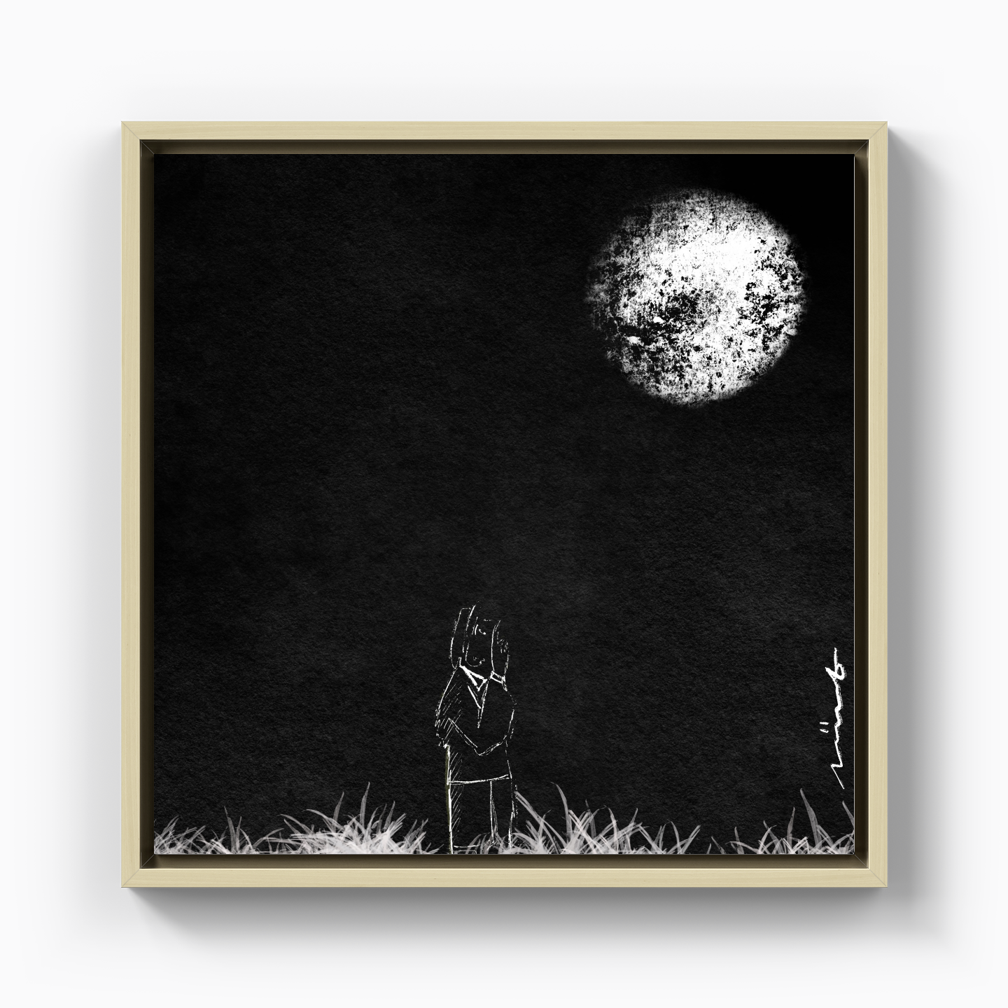 I wish I was the moon - Kanvas Tablo