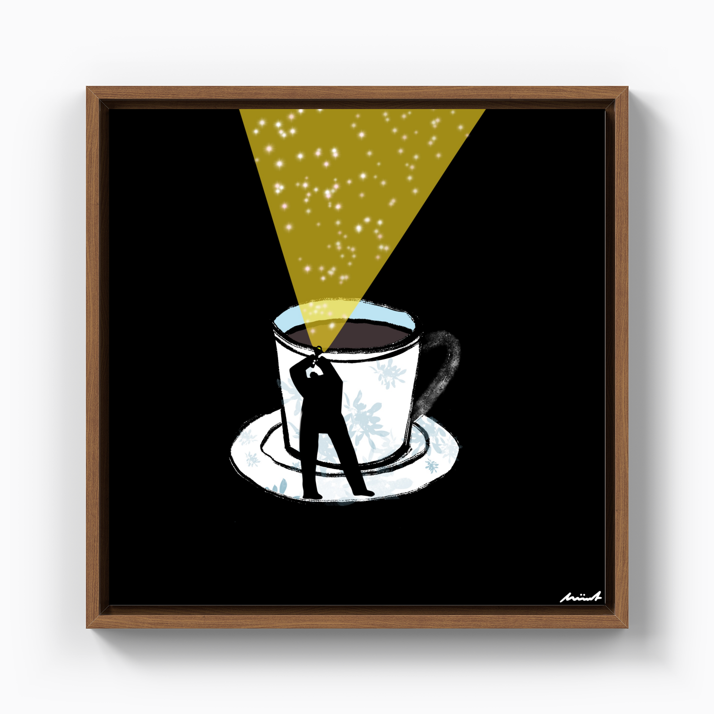 one more cup of coffee - Kanvas Tablo