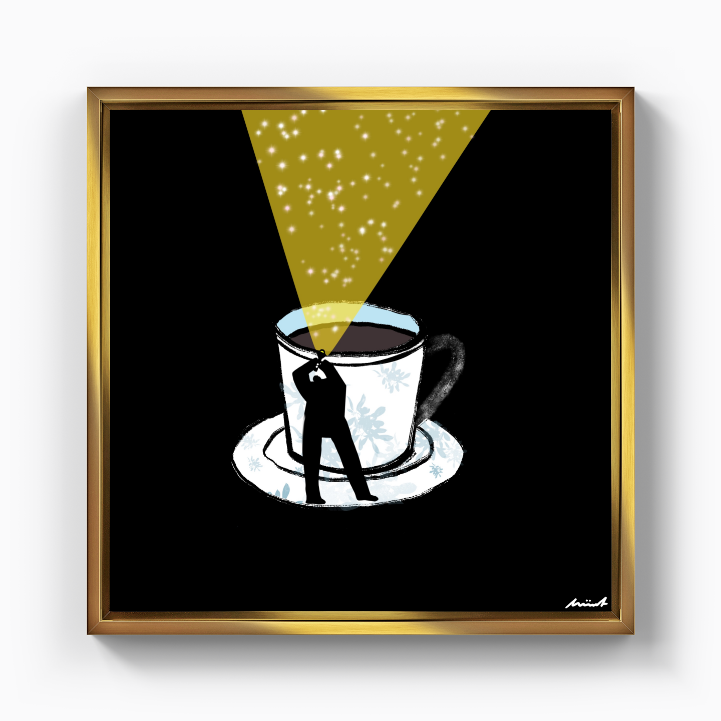 one more cup of coffee - Kanvas Tablo