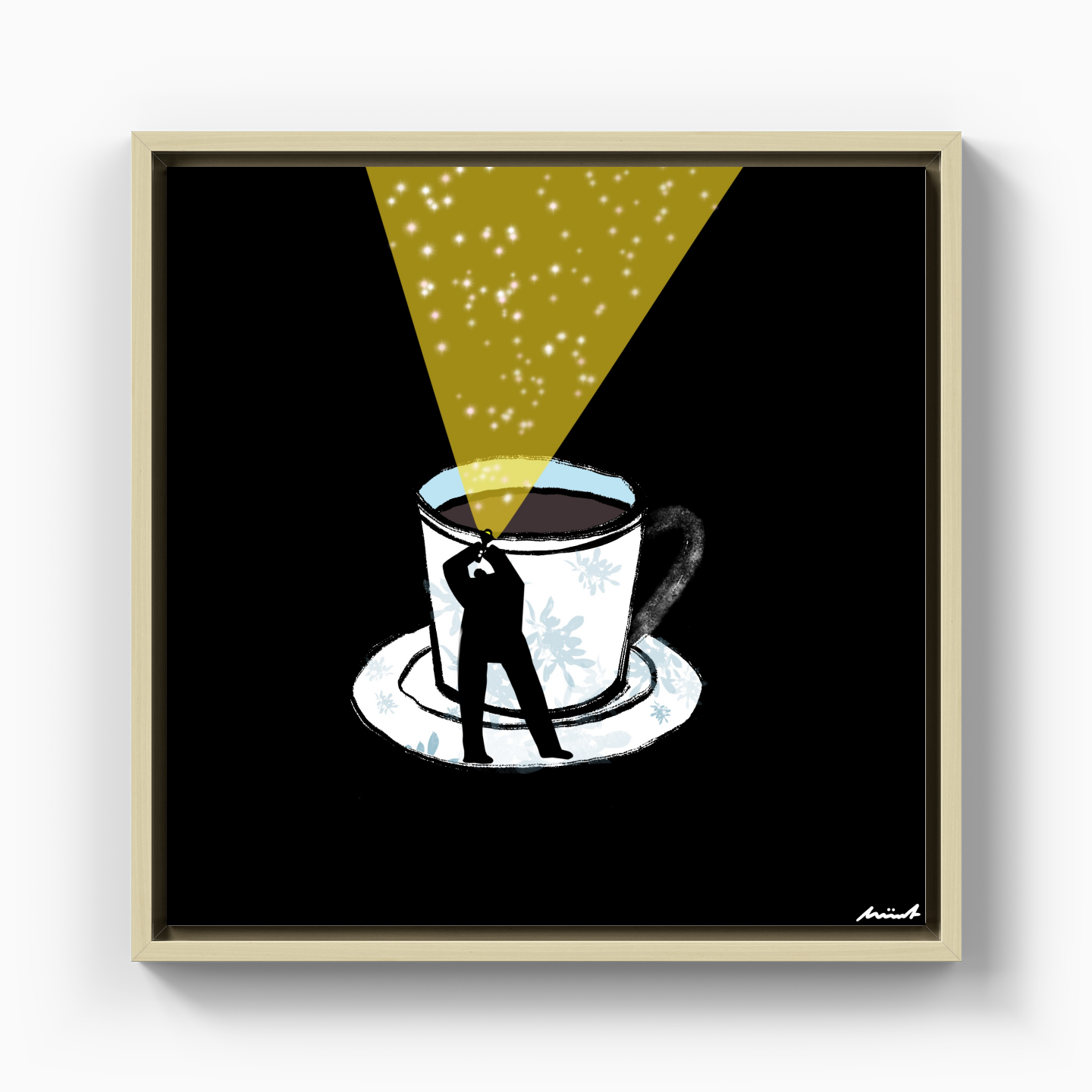 one more cup of coffee - Kanvas Tablo