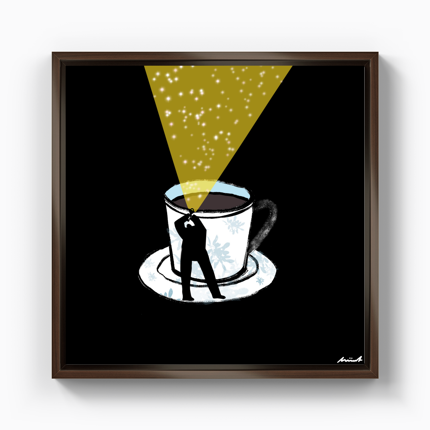 one more cup of coffee - Kanvas Tablo