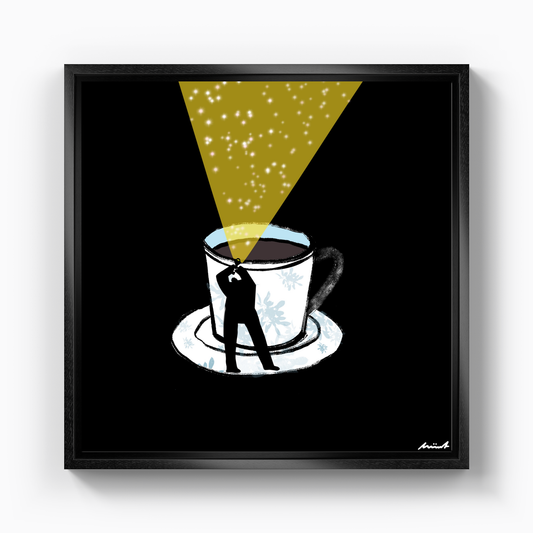 one more cup of coffee - Kanvas Tablo