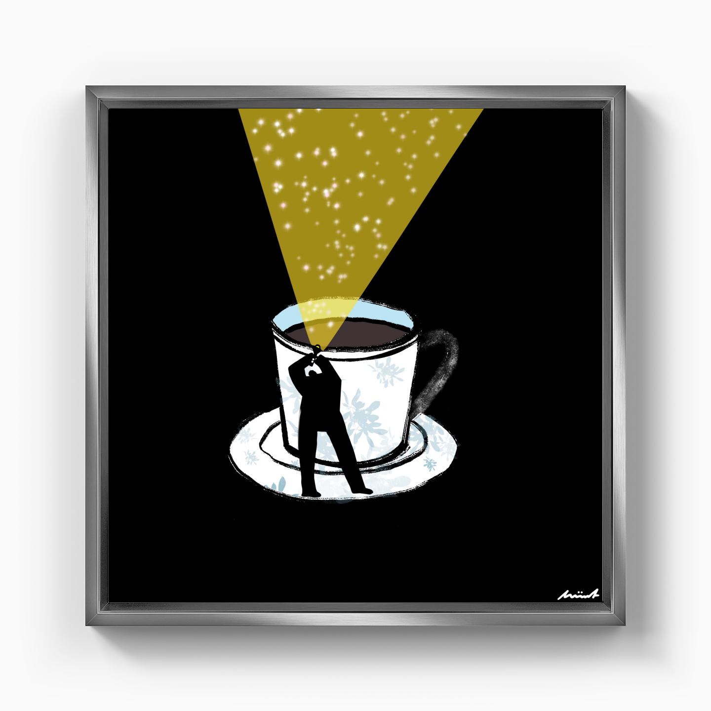 one more cup of coffee - Kanvas Tablo