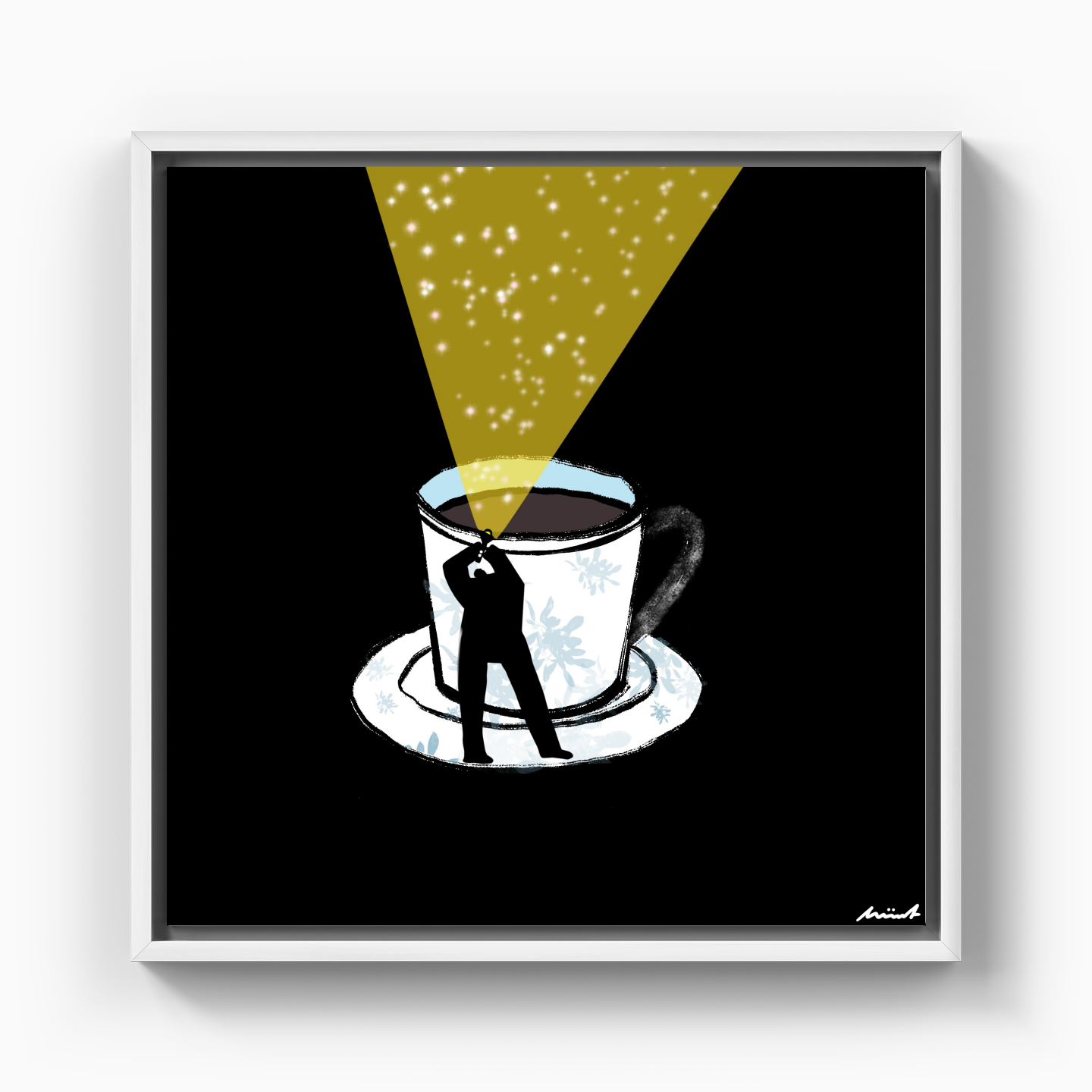 one more cup of coffee - Kanvas Tablo