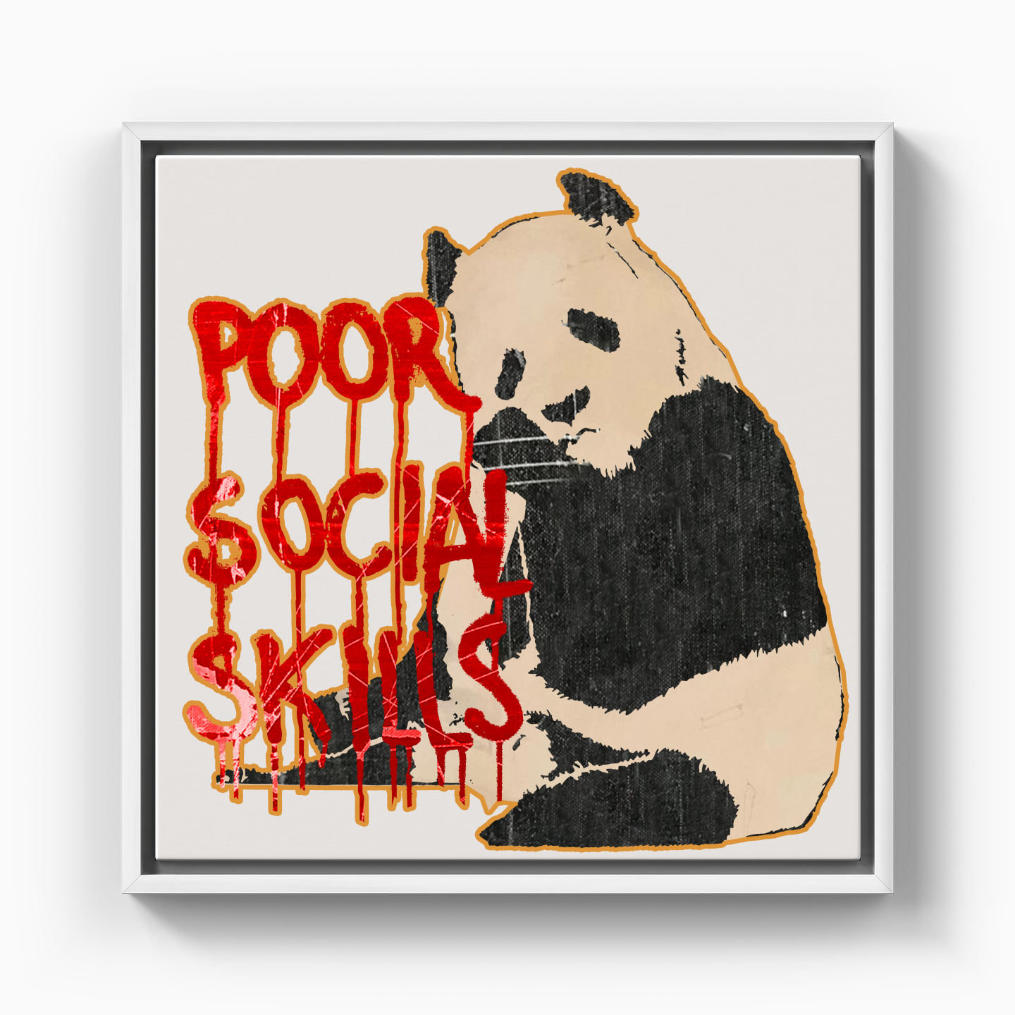 Sosyal Sıkıntılı panda - Kanvas Tablo