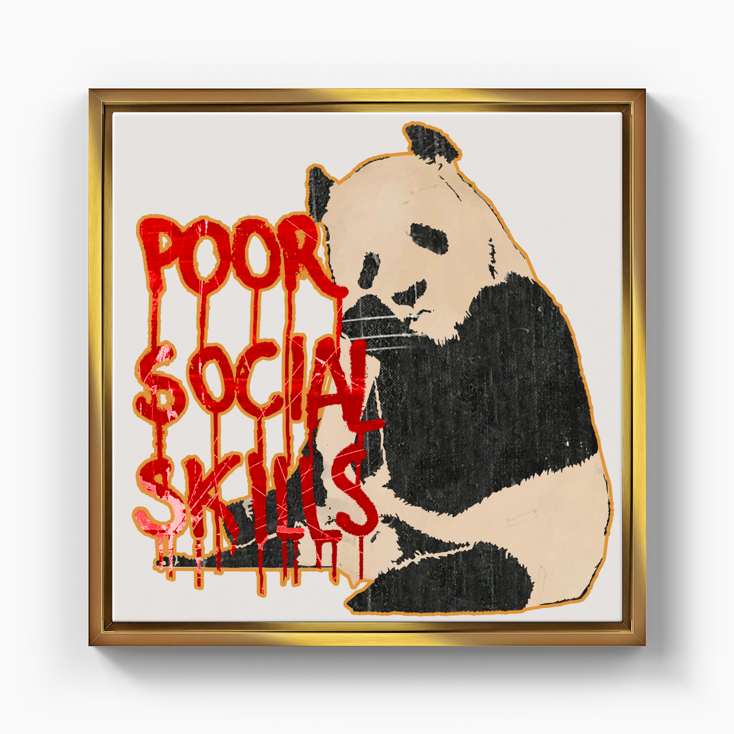Sosyal Sıkıntılı panda - Kanvas Tablo