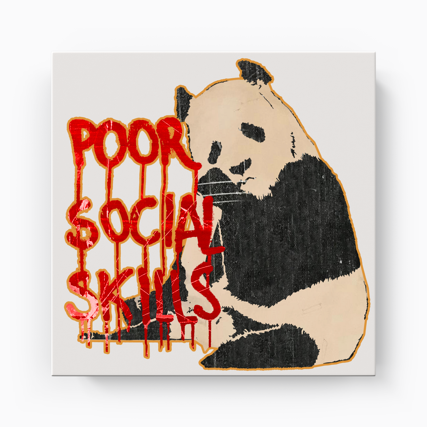 Sosyal Sıkıntılı panda - Kanvas Tablo