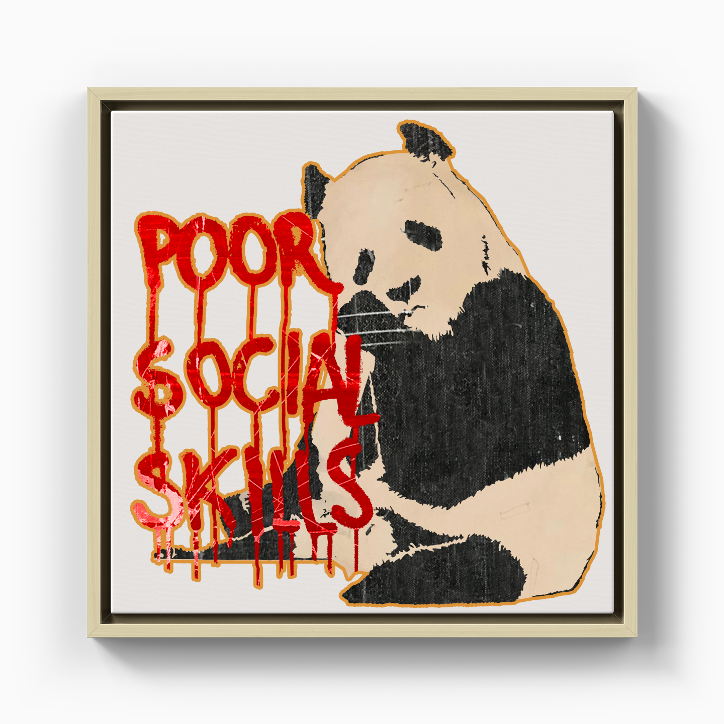 Sosyal Sıkıntılı panda - Kanvas Tablo