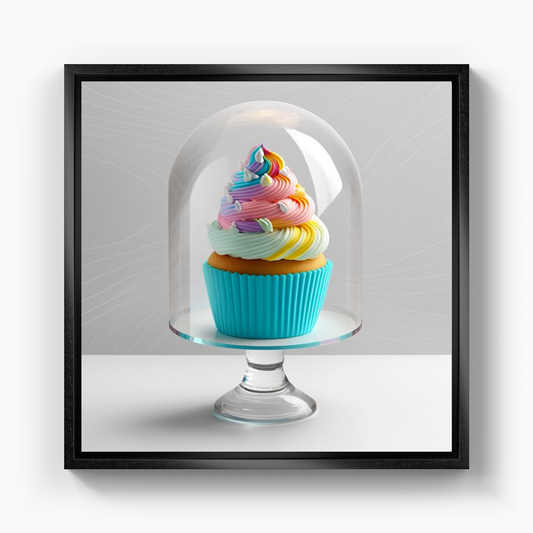 Rainbow cupcake - Kanvas Tablo