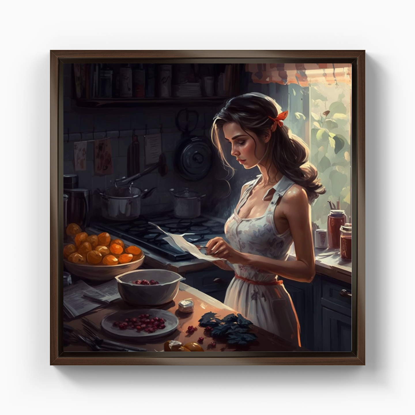 Breakfast lady - Canvas Print